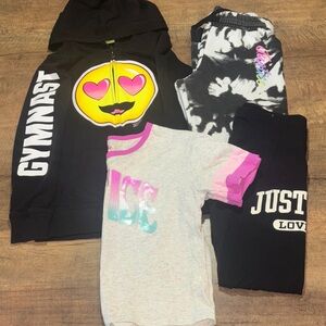 Justice Girls Tee/Jacket/Pants Bundle (10)